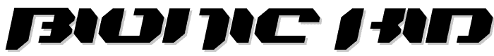 Bionic Kid Simple Slanted font